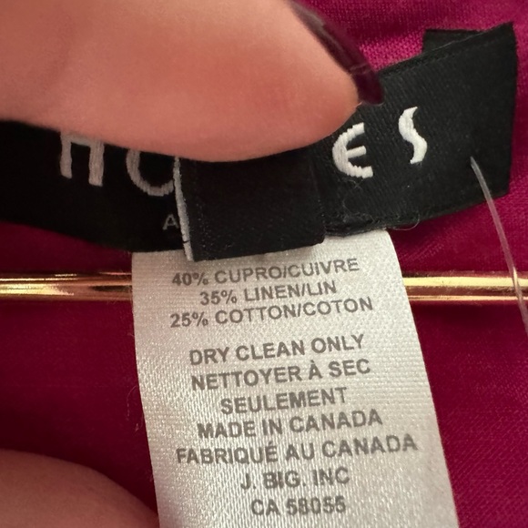 HORSES ATELIER Hot Pink Linen Midi Wrap Dress - Picture 9 of 9